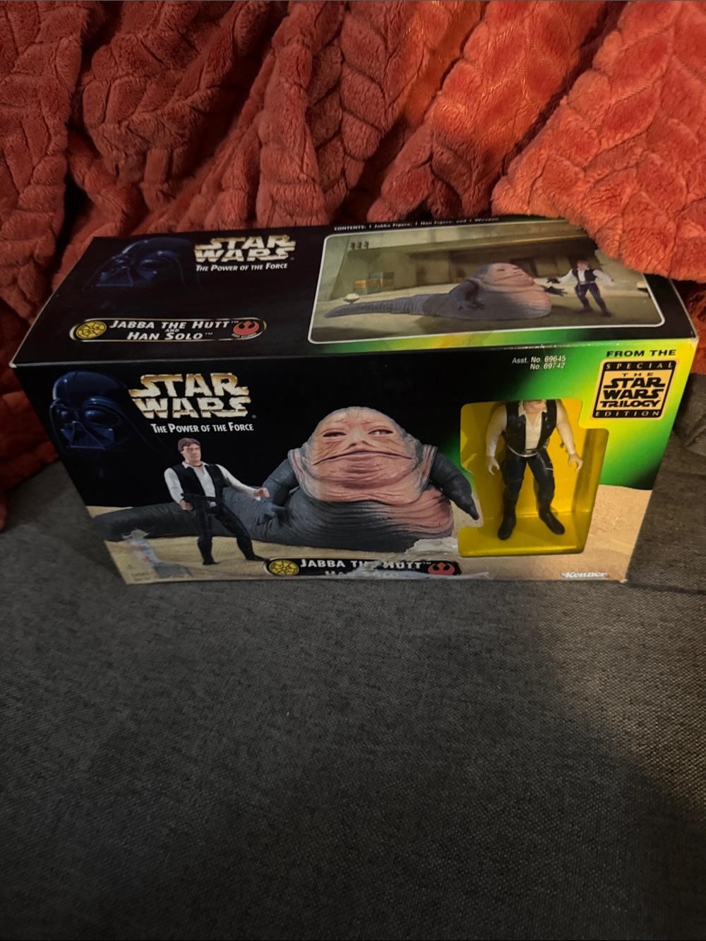 1997 Kenner Star Wars Power of the Force Jabba the Hutt & Han Solo NIBD